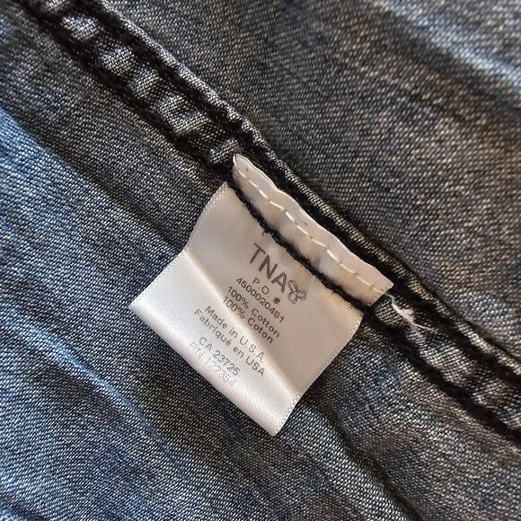 Aritzia TNA Denim Button-up Shirt - Sz S - Picture 5 of 13